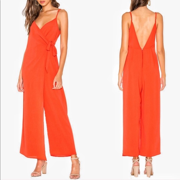Show Me Your MuMu Pants - Show Me Your MuMu Wide Leg Wrap Dress Jumpsuit S